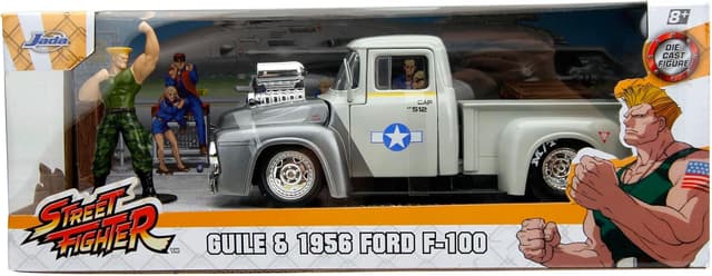 Detalle de Jada Toys Street Fighter 1956 Ford Pickup (1:24) – Die-cast Modell mit Öffnungsdetails