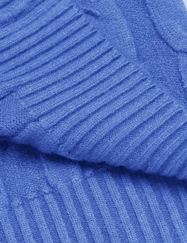 Detalle de COOFANDY Pull homme col en roulé manches longues en maille torsadée