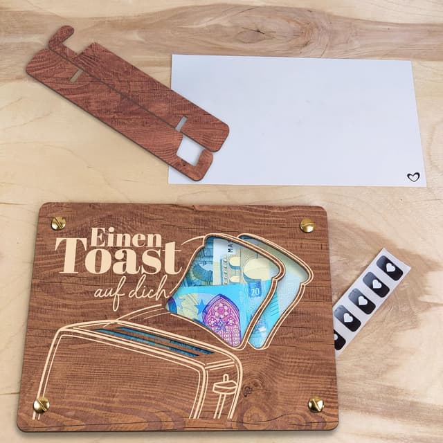 Thumbnail 5 de XL Geldgeschenkkarte aus Holz 20x15 cm