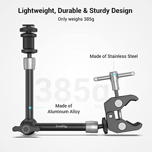 Thumbnail 4 de SMALLRIG Super Clamp con Magic Arm 11" e cold shoe