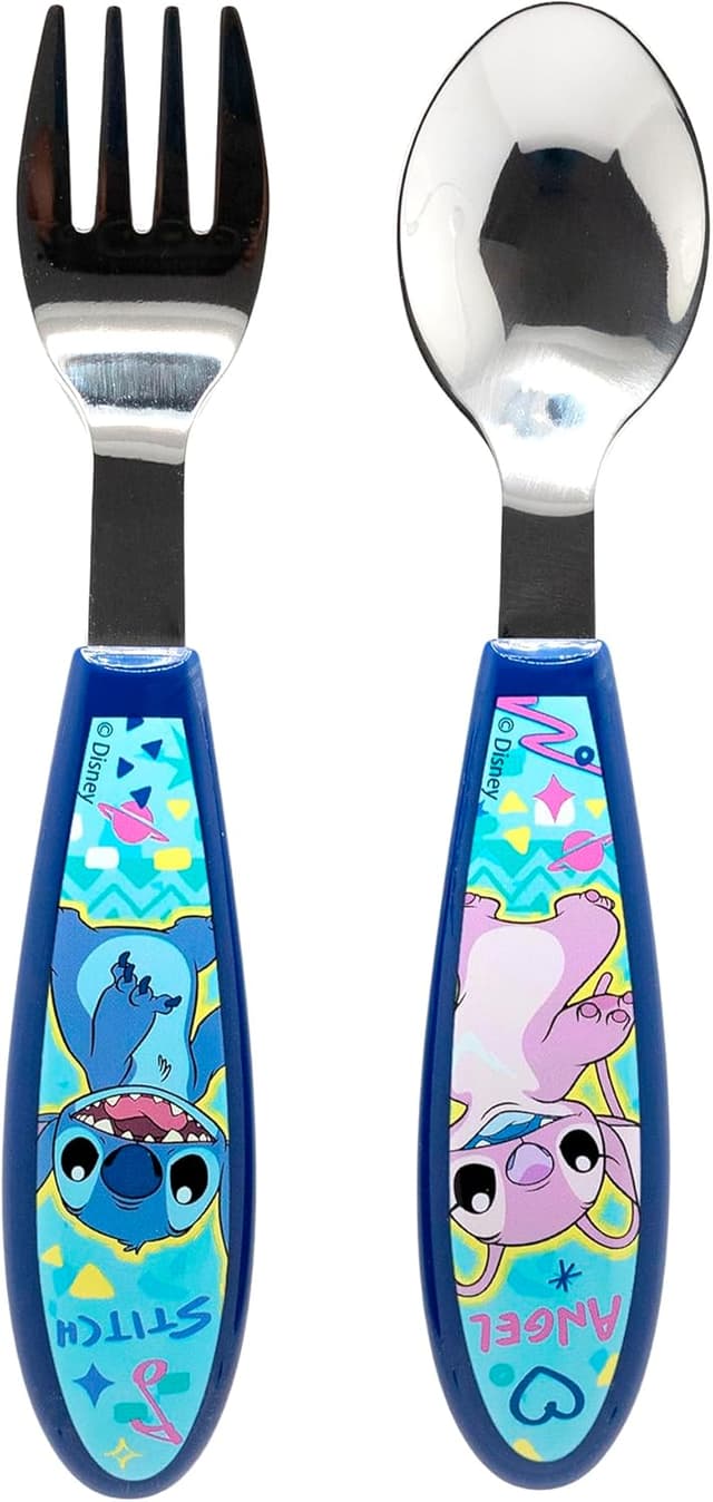 Detalle de Stor Set mit 2 metallischen Bestecken (Schale und Gabel) STITCH DRAWING