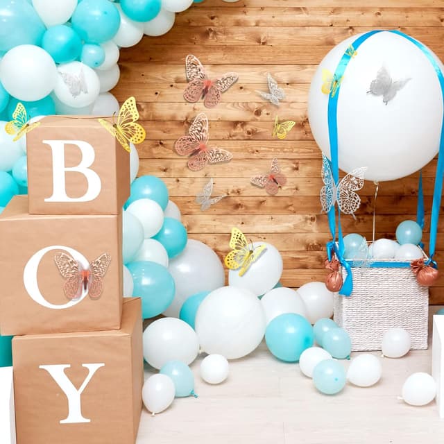 Thumbnail 4 de Bonu Butterfly Decorations 36 Pcs Glitter Toppers