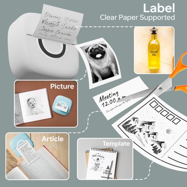 Detalle de cabaro Mini Drucker 3 Rollen Bluetooth