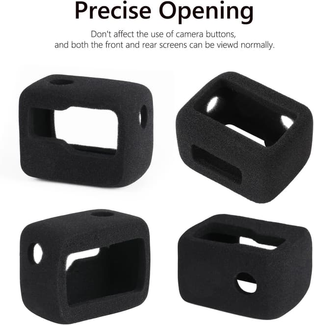 Detalle de HSU 2-Pack Foam Windslayer for Insta360 Ace Pro 2 (wind noise reduction housing)