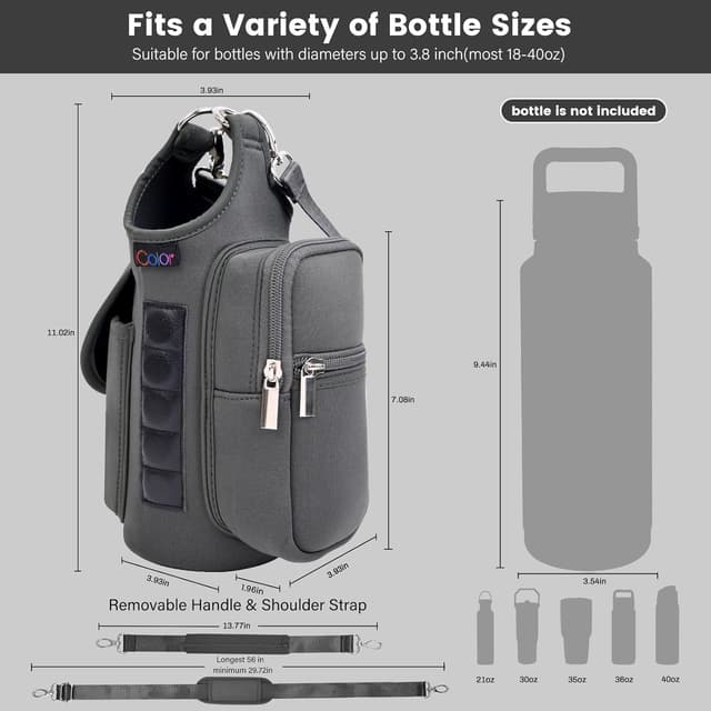 Thumbnail 2 de icolor Magnetic Gym Bag Water Bottle Carrier