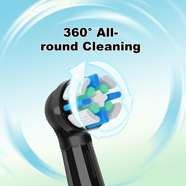 Detalle de Brush Heads Compatible with Oral-B iO 2/3/4/5/6/7/8/9/10 (Pack of 12) – Gentle Yet Thorough, Black/White