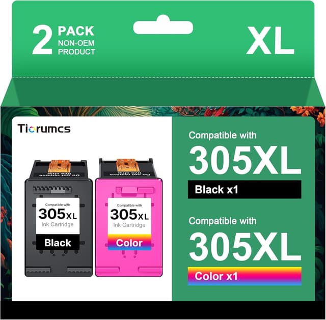 Detalle de Tiorumcs 305XL cartucce nero e colore 750 pagine