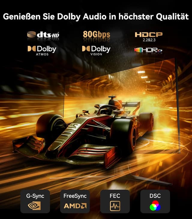 Detalle 2 de Sniokco DisplayPort Kabel 2.1 1,5 m