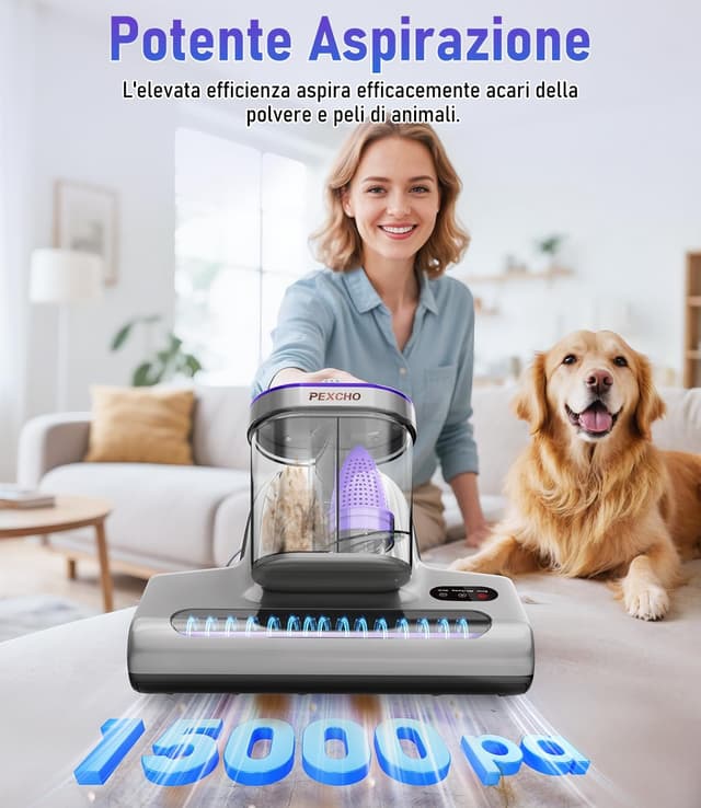 Detalle 2 de PEXCHO Battimaterasso 500W rimuove il 99% degli allergeni