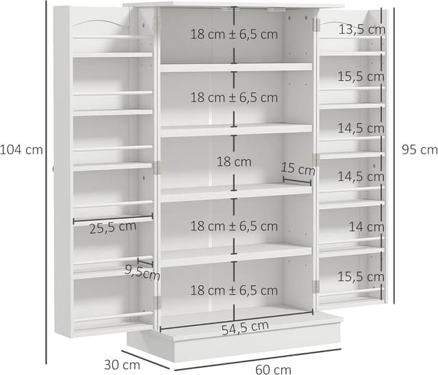 Thumbnail 2 de HOMCOM Armoire de Cuisine 60 x 30 x 104 cm
