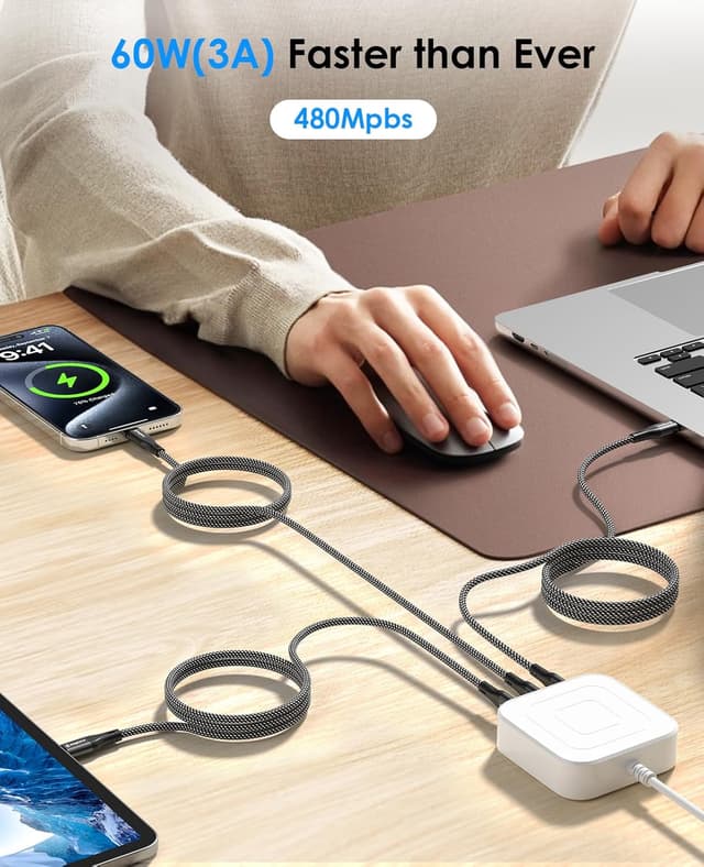 Detalle 1 de Magtame Magnetic USB‑C Cable 1.5M coiled cable