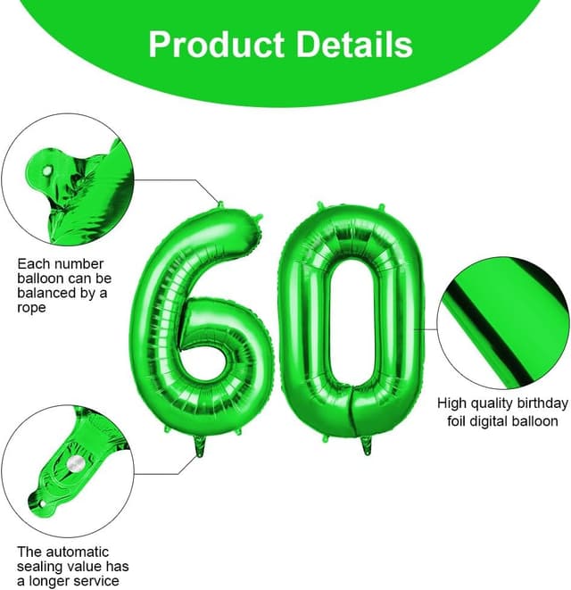 Detalle de OFFCUP Ballon anniversaire 60 ans 101 cm