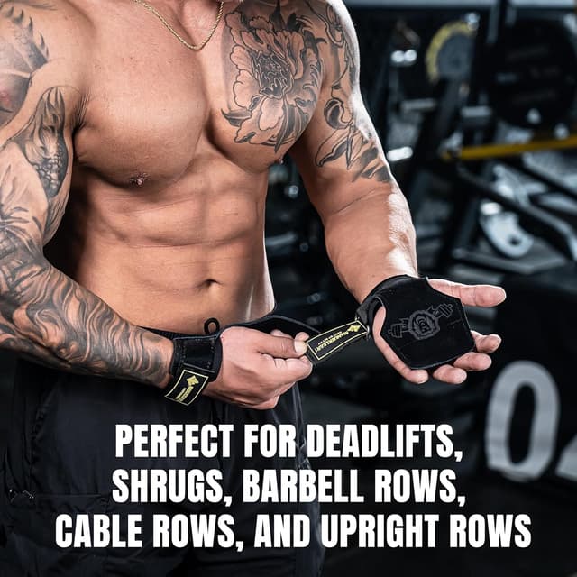 Thumbnail 2 de MANUEKLEAR Gym Straps Double Leather 1 pair