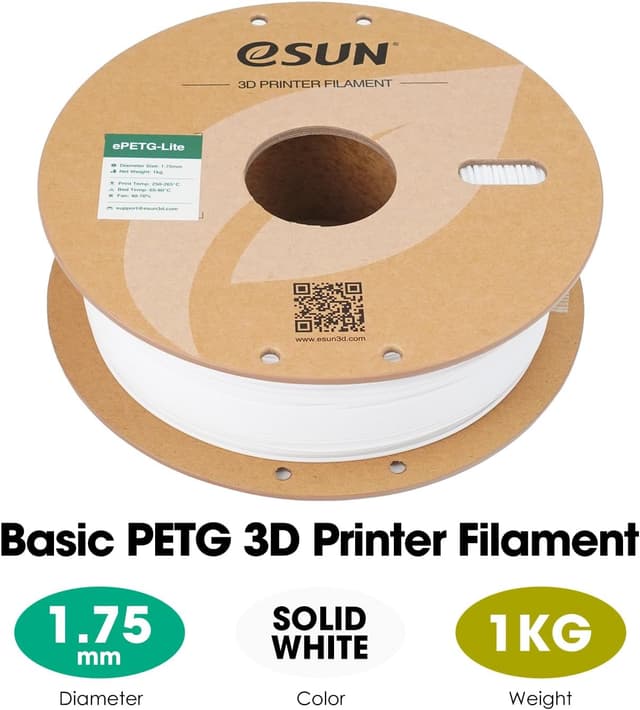 Thumbnail 1 de eSUN PETG Filament 1 kg Weiß
