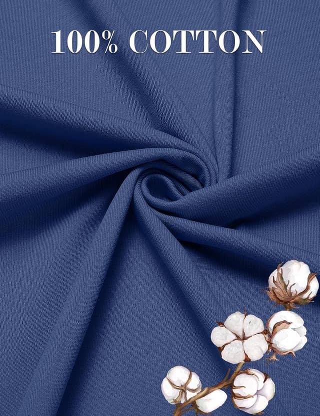 Detalle 2 de COOFANDY T-shirt homme en coton biologique à col rond et manches courtes