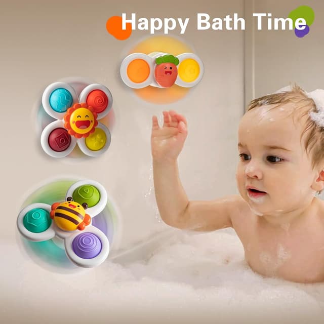 Detalle 1 de 3PCS Suction Cup Spinner Toys for Kids