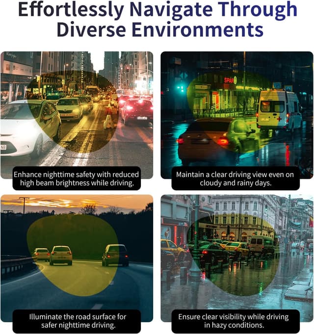 Detalle de GEGURI Polarized Fit Over Sunglasses (Night Driving, UV400) for Glasses Wearers