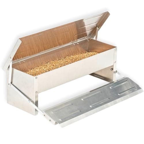 Imagen de TERRE JARDIN - Comedero para Gallinas, 5 kg, XL - Comedero para Gallinas Anti Plagas, Acero Galvanizado - Automático, Anti Desperdicio en OfertitasTOP