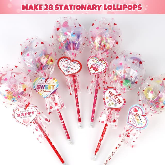 Thumbnail 6 de POPGIFTU Valentine 28-Pack Lollipop Stationery