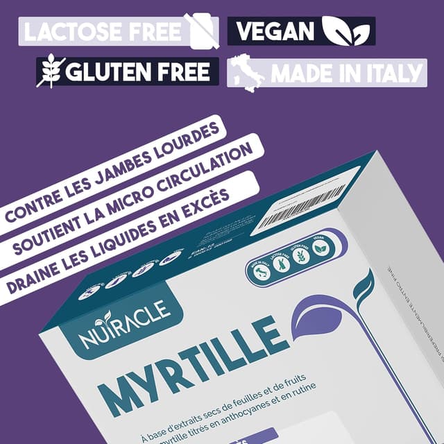 Thumbnail 1 de Nutracle Myrtille 600 mg 60 comprimés