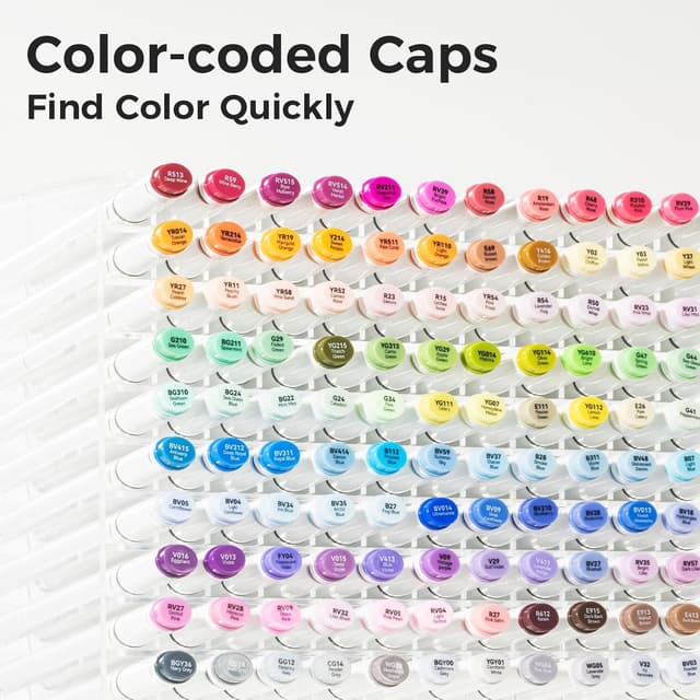 Detalle 2 de Ohuhu Oahu Series 120 alcohol markers set 🎨