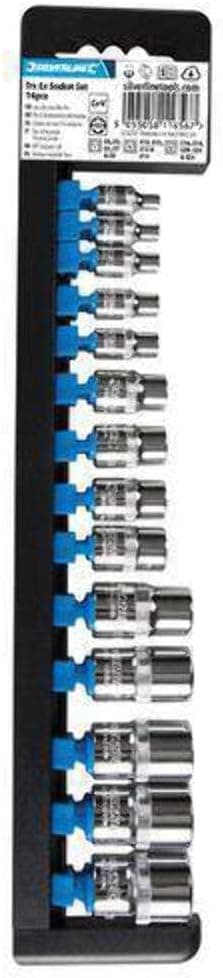 Detalle de Jeu de 14 douilles femelles Torx Silverline 675072 (E4 à E24)