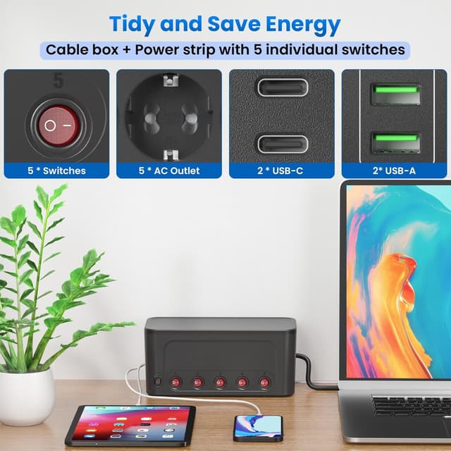 Thumbnail 1 de Steckdosenleiste mit Kabelbox 1,5 m