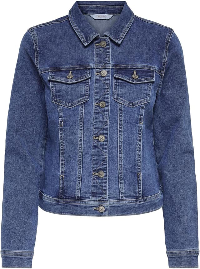 Detalle de ONLY Female Jeansjacke ONLWONDER – Denimjacke mit langen Ärmeln und Stretch-Anteil