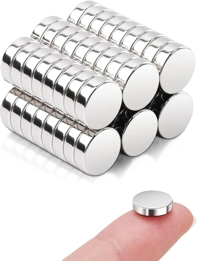 Detalle de 50x Neodym-Magnete Miangsy (10 x 3 mm) für Magnettafel, Kühlschrank und DIY
