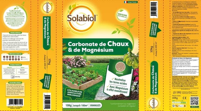 Detalle 2 de SOLABIOL Carbonate De Chaux Et De Magnésium 10 kg