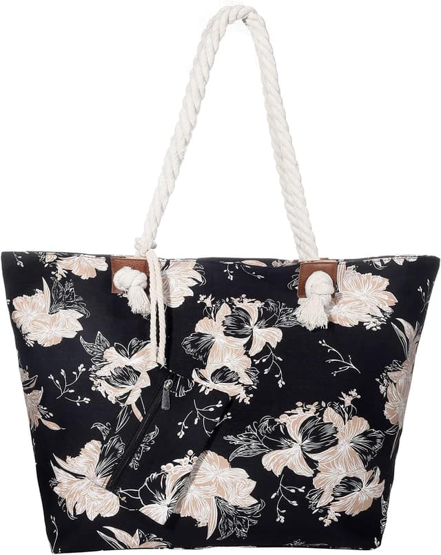 Detalle de MASADA Grand sac de plage hydrofuge à fermeture à glissière (58 x 38 x 18 cm)