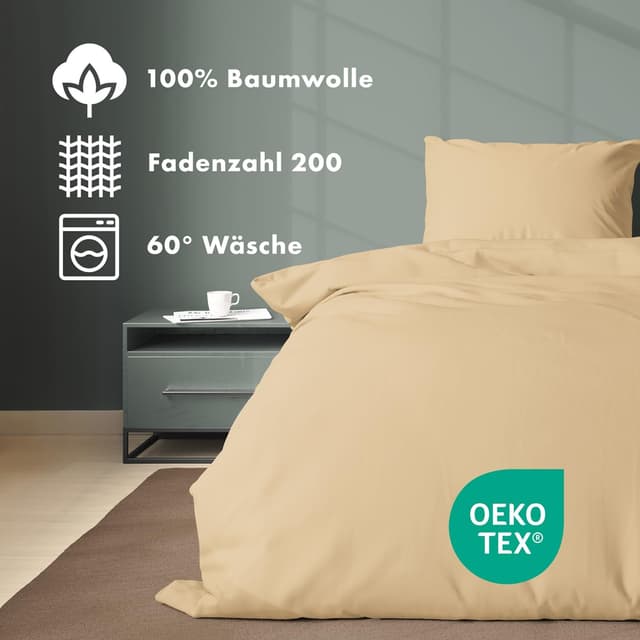 Detalle de JACOBSON Perkal Bettwäsche 135x200 Set