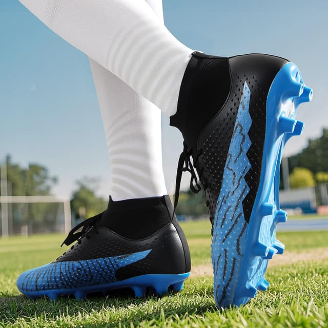 Detalle de DREAM PAIRS Men’s Firm Ground Soccer Cleats (High-Top FG/AG) for Training & Outdoor Play