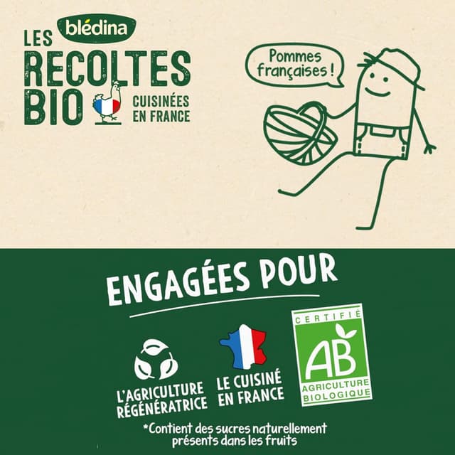 Thumbnail 2 de Blédina Récoltes Bio Poires 24x100g 🍑