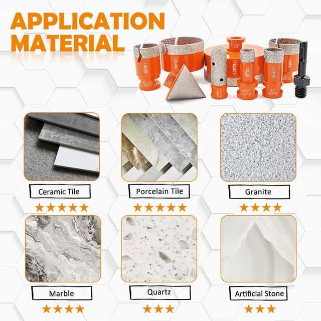 Thumbnail 1 de Tile Hole Saw Kit 9PCS