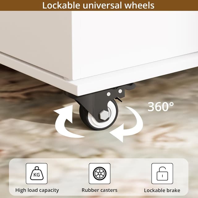 Thumbnail 6 de VOWNER Table Basse Relevable 3 en 1 avec tiroir et 4 tabourets (blanc) — transformable en table à manger