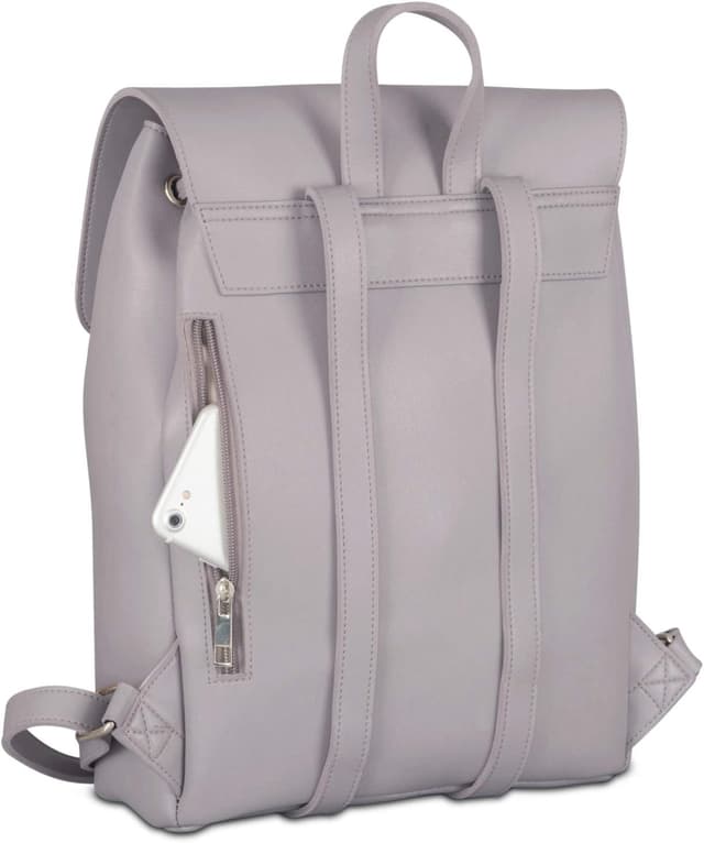Detalle de Expatrié Noelle : sac à dos mauve femme en cuir synthétique, 9 L