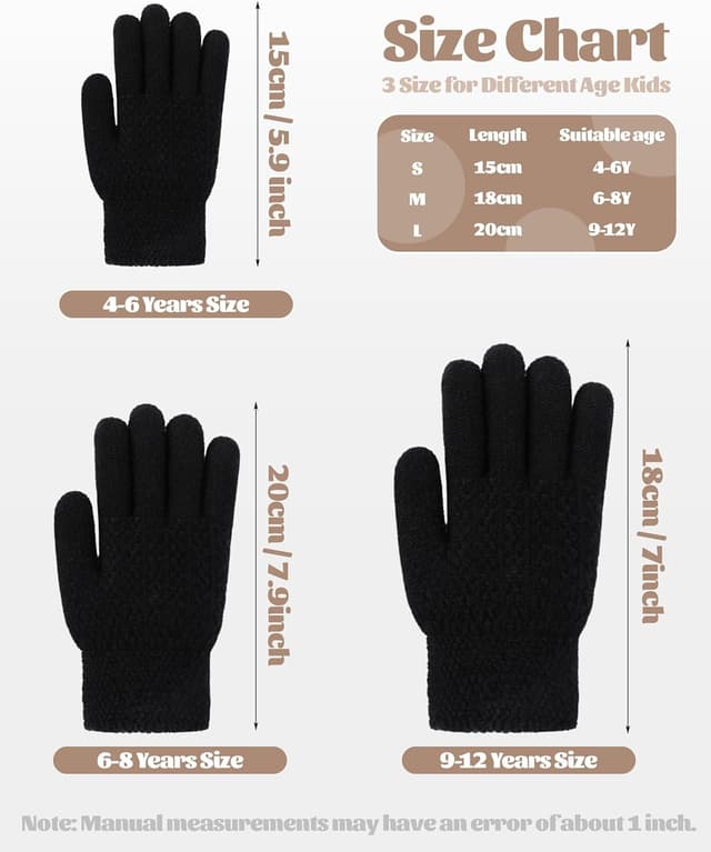 Thumbnail 1 de Glooarm 2 Pairs Kids Gloves 4-12