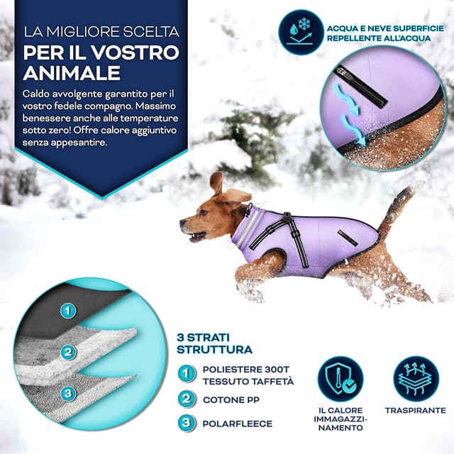 Thumbnail 4 de TRESKO Giacca invernale per cani con riflettori