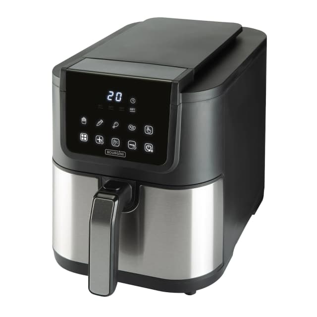 Detalle 1 de Bourgini Freidora de aire de 5 L Health fryer Slim sin aceite con cesta cerámica ECO