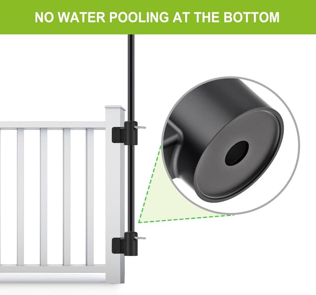 Detalle de Dolibest Terrassenschirm-Klemmen Wandhalterung für Balkon-/Geländerpfosten inkl. 3 Reduzierhülsen (3er-Set)
