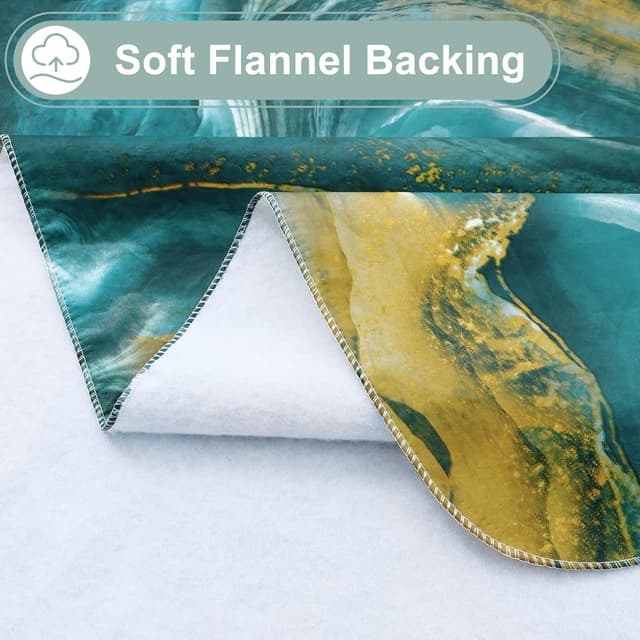 Detalle de misaya Rectangle Waterproof Vinyl Table Cloth (Ripples), Wipeable Oilcloth with Flannel Backing, 52" x 70