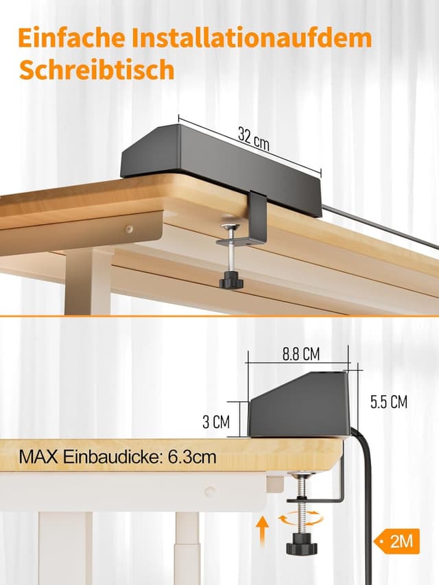 Thumbnail 6 de PASSUS 10‑in‑1 Tischsteckdose mit 2 USB‑C (30W) 🔌