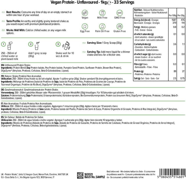 Thumbnail 5 de Protein Works Vegan Protein 360 GOLD vegana