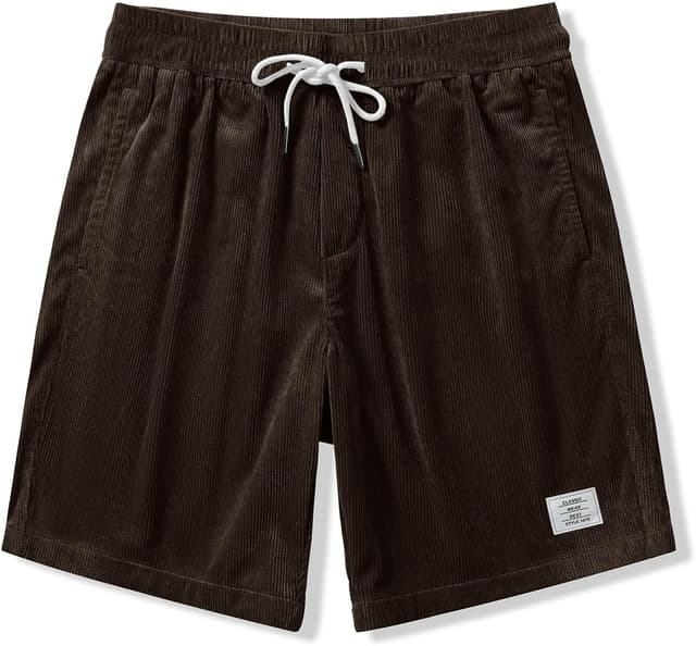 Detalle 2 de JMIERR Corduroy Shorts Herren – Sommer Freizeitshorts aus Baumwolle mit Stretch & elastischem Bund