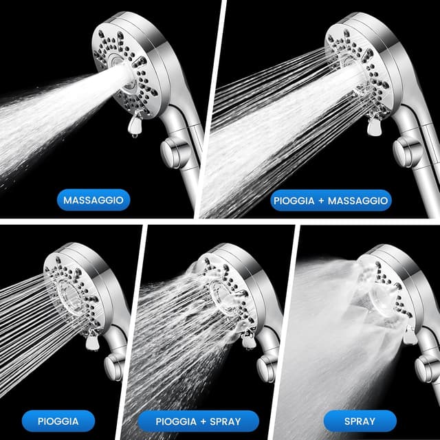 Detalle de berssen Soffione Doccia pulsante 100 mm