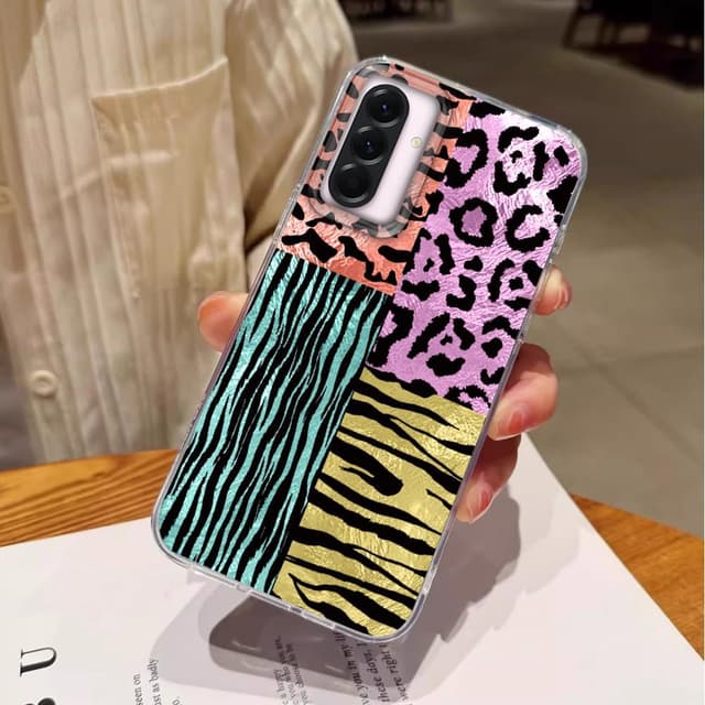 Detalle 2 de Tedyhulle Galaxy A56 5G Hülle mit Leopardenmuster