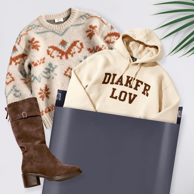 Detalle de Switory Parcel Bags Mailing 17x24 Inch Self-Seal Waterproof Postal Bags, 100 Pack (Grey)