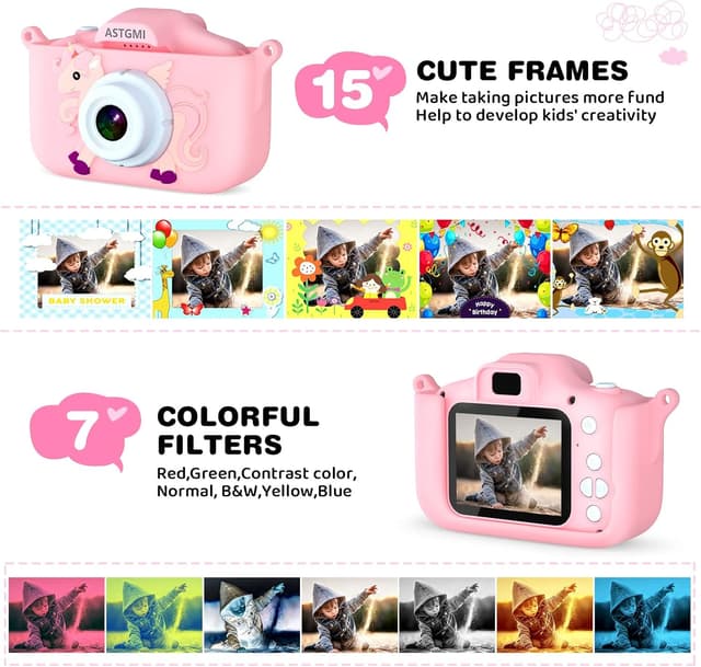 Thumbnail 2 de ASTGMI Macchina Fotografica Bambini 12MP