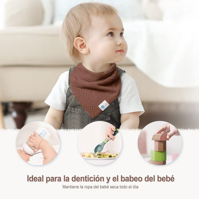 Detalle 2 de lulumoon Lätzchen Baby Dreieckstuch